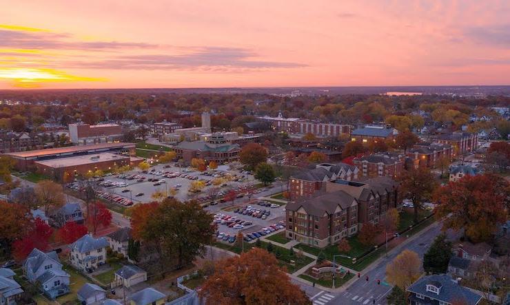 aerial campus photo